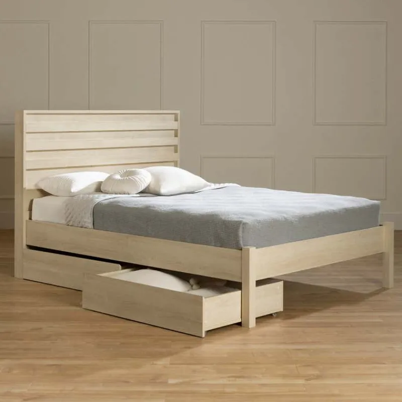 Meubles South Shore Queen Bed with 2-Drawer Storage and Headboard (60") - South Shore