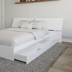 Nexera Queen Bed with 2-Drawer Storage and Headboard (60