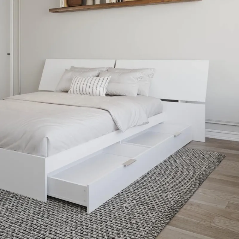 Nexera Queen Bed with 2-Drawer Storage and Headboard (60") -