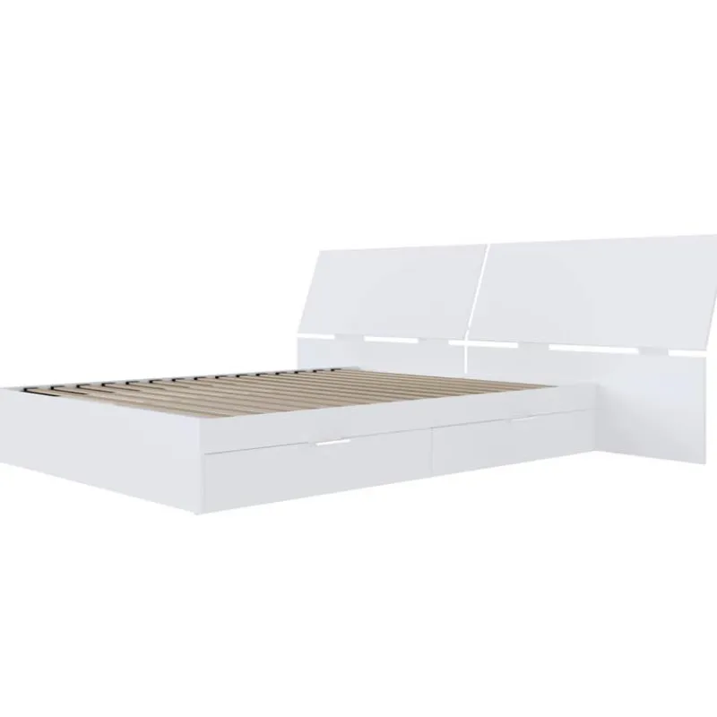 Nexera Queen Bed with 2-Drawer Storage and Headboard (60") -