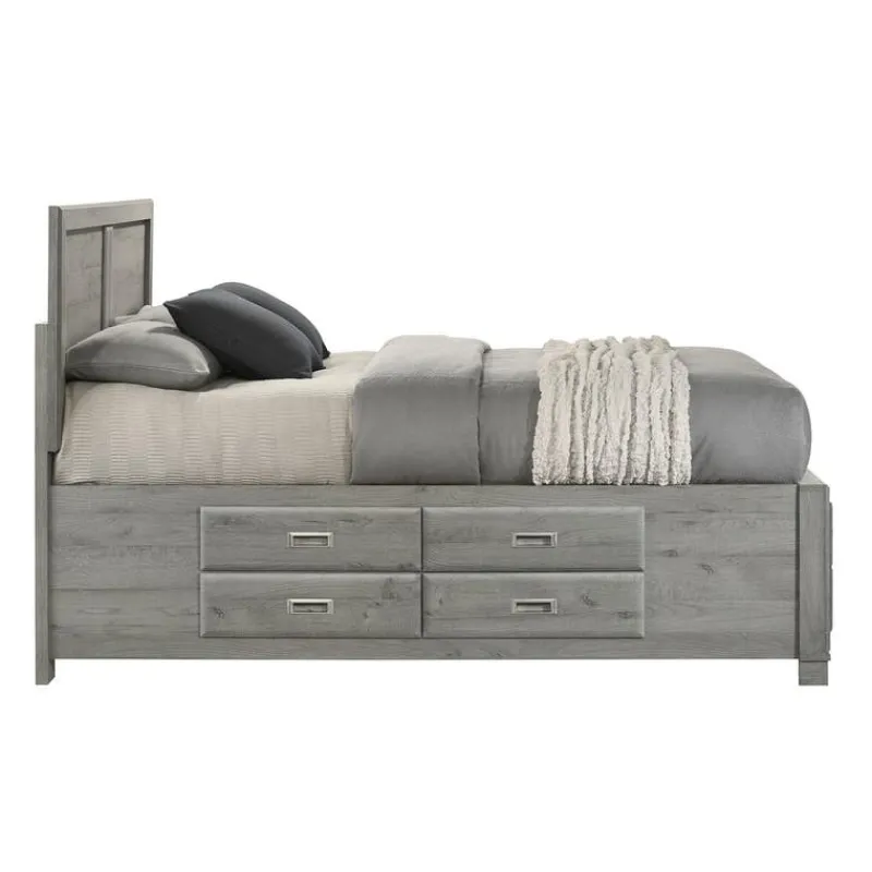 Queen Bed with Drawers & Headboard - 60"