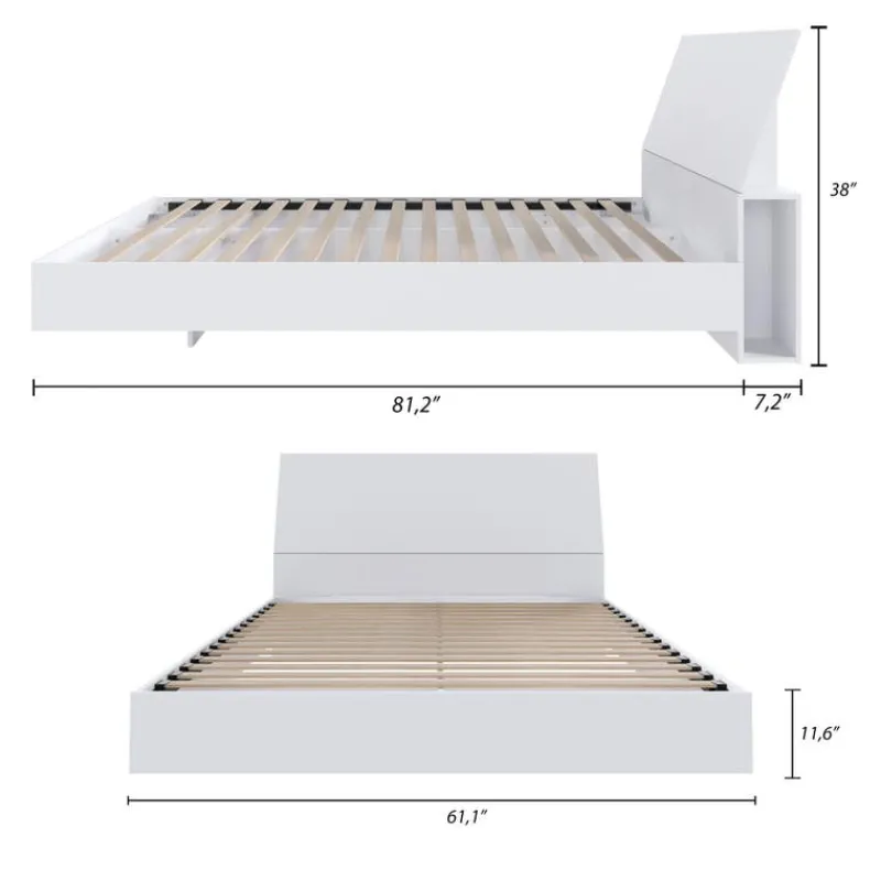 Nexera Queen Bed with Headboard (60") -