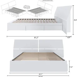 Nexera Queen Bed with Headboard (60