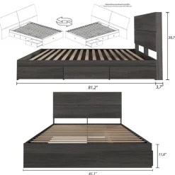 Nexera Queen Bed with Headboard (60