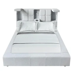 Queen Bed with Reading Lights and Console (60")