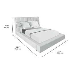 Queen Bed with Reading Lights and Console (60
