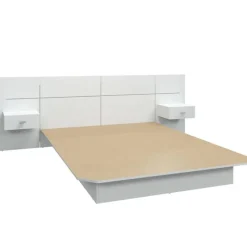 SUA-V Queen Bed with Wall Units and Nightstands (60
