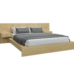 SUA-V Queen Bed with Wall Units & Nightstands (60