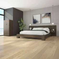 SUA-V Queen Bed with Wall Units and Nightstands (60