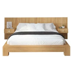 SUA-V Queen Bed with Wall Units and Nightstands (60")