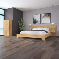 SUA-V Queen Bed with Wall Units and Nightstands (60