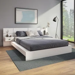SUA-V Queen Bed with Wall Units & Nightstands (60")