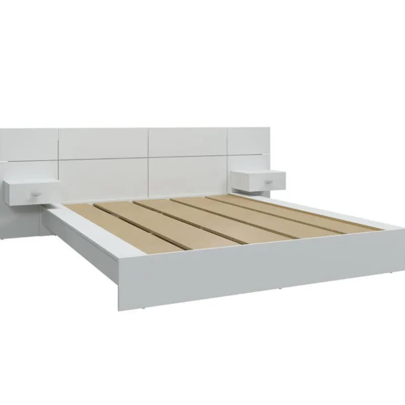 SUA-V Queen Bed with Wall Units & Nightstands (60")