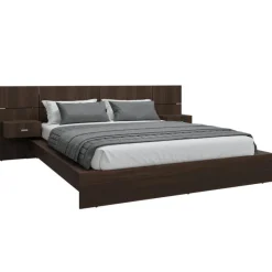 SUA-V Queen Bed with Wall Units & Nightstands (60")