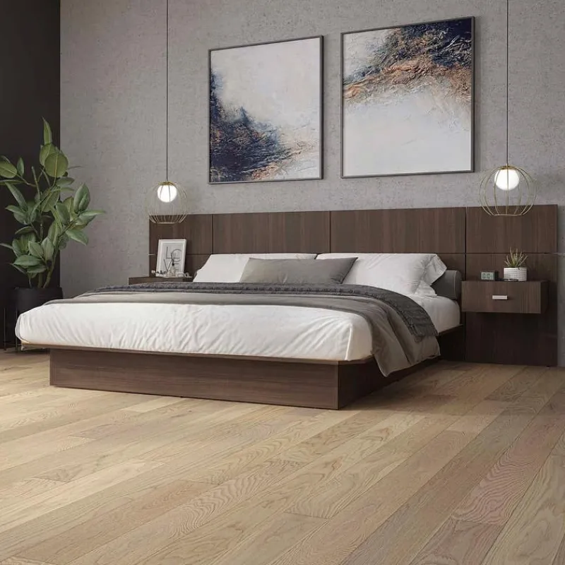 SUA-V Queen Bed with Wall Units and Nightstands (60")