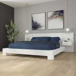 SUA-V Queen Bed with Wall Units and Nightstands (60