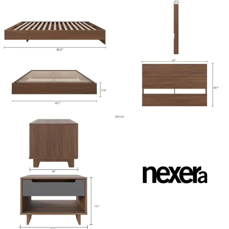 Nexera Queen Bedroom Set (60") - 3 pcs -
