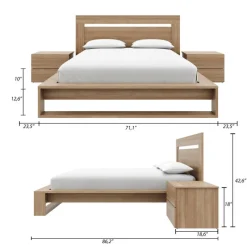 Nexera Queen Bedroom Set (60") - 4 pcs -