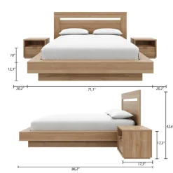 Nexera Queen Bedroom Set (60") - 4 pcs -