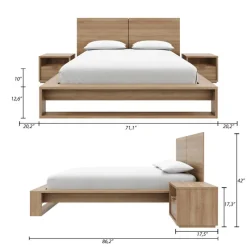 Nexera Queen Bedroom Set (60") - 4 pcs -