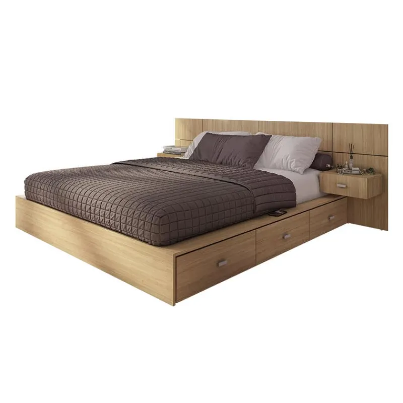 SUA-V Queen Bedroom Set with 6-Drawer Storage (60") - 4 pcs