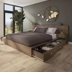 SUA-V Queen Bedroom Set with 6-Drawer Storage (60