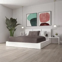 SUA-V Queen Bedroom Set with 6-Drawer Storage (60") - 4 pcs