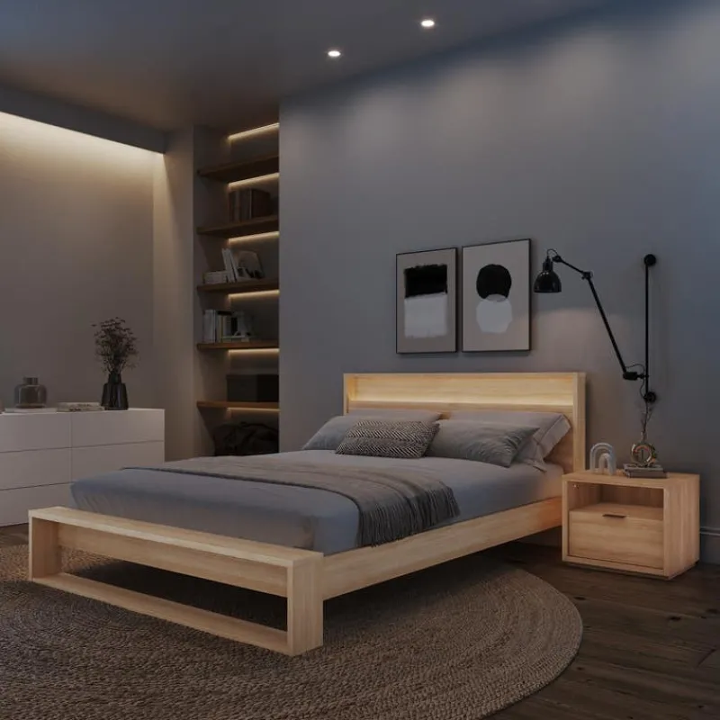 Nexera Queen Bedroom Set with Lighting (60") - 3 pcs -