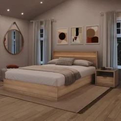Nexera Queen Bedroom Set with Lighting (60") - 3 pcs -