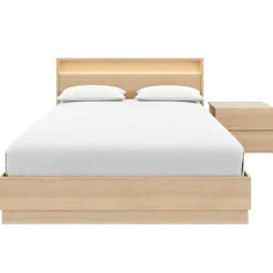 Nexera Queen Bedroom Set with Lighting (60") - 4 pcs -