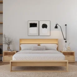 Nexera Queen Bedroom Set with Lighting (60") - 4 pcs -