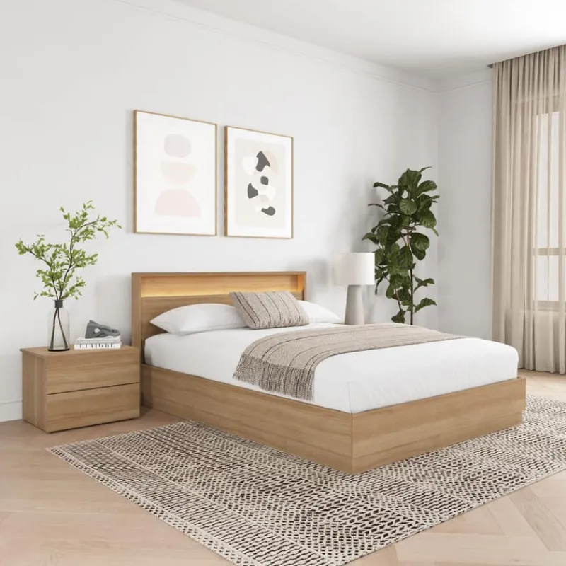 Nexera Queen Bedroom Set with Lighting (60") - 4 pcs -