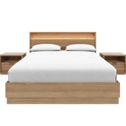 Nexera Queen Bedroom Set with Lighting (60") - 4 pcs -