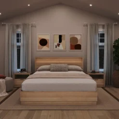Nexera Queen Bedroom Set with Lighting (60") - 4 pcs -