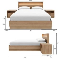 Nexera Queen Bedroom Set with Lighting (60