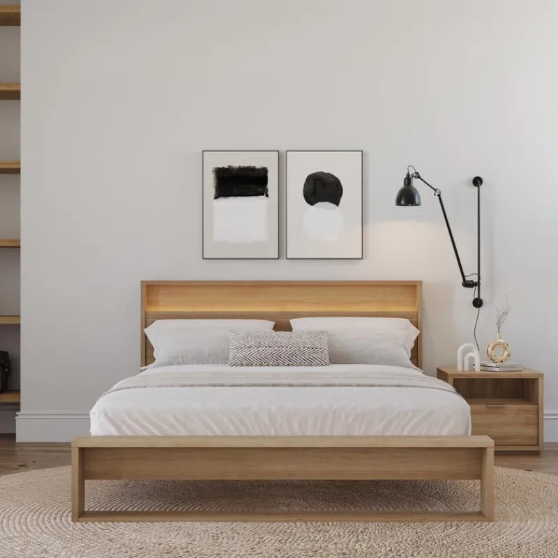 Nexera Queen Bedroom Set with Lighting (60") - 3 pcs -