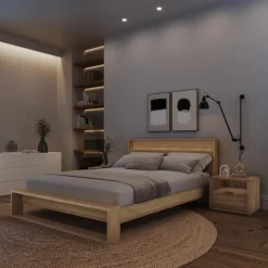 Nexera Queen Bedroom Set with Lighting (60") - 4 pcs -