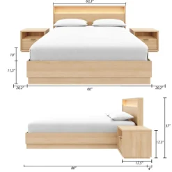 Nexera Queen Bedroom Set with Lighting (60