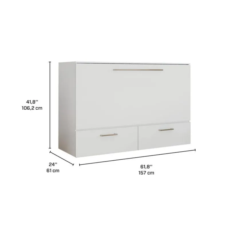 Queen Cabinet Bed with 6.5-inch Mattress -