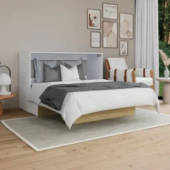 Queen Cabinet Bed with 6.5-inch Mattress -