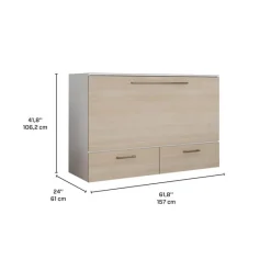Queen Cabinet Bed with 6.5-inch Mattress -