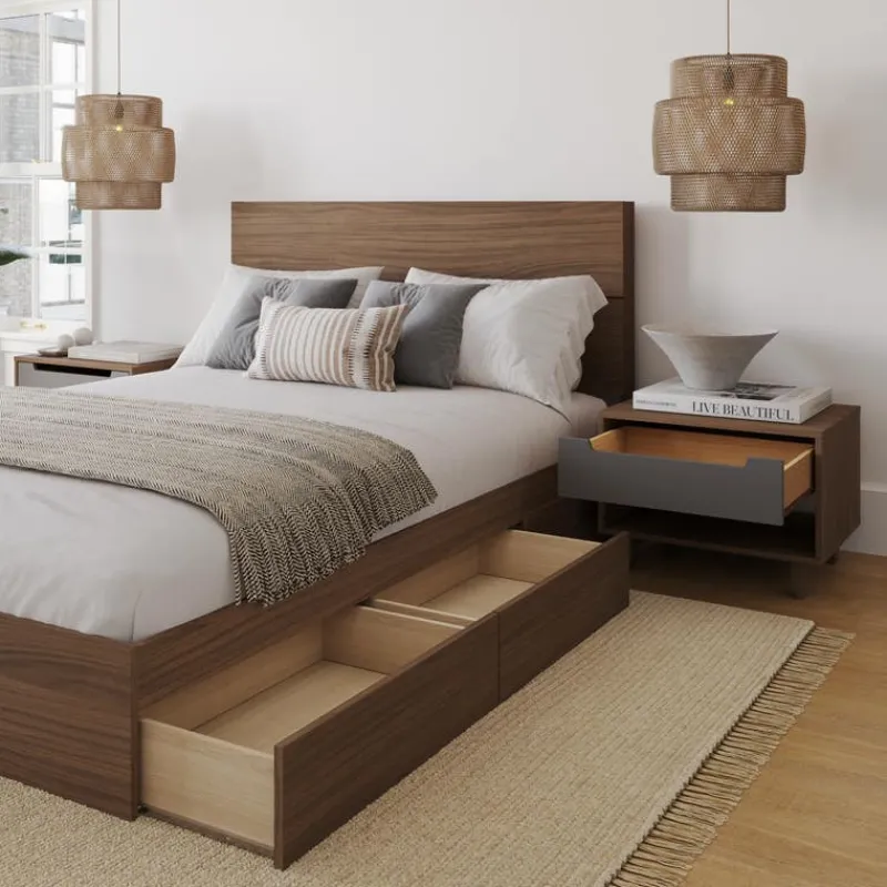 Nexera Queen 3-Drawer Storage Bedroom Set (60") - 4 pcs -