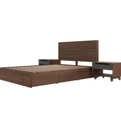 Nexera Queen 3-Drawer Storage Bedroom Set (60") - 4 pcs -