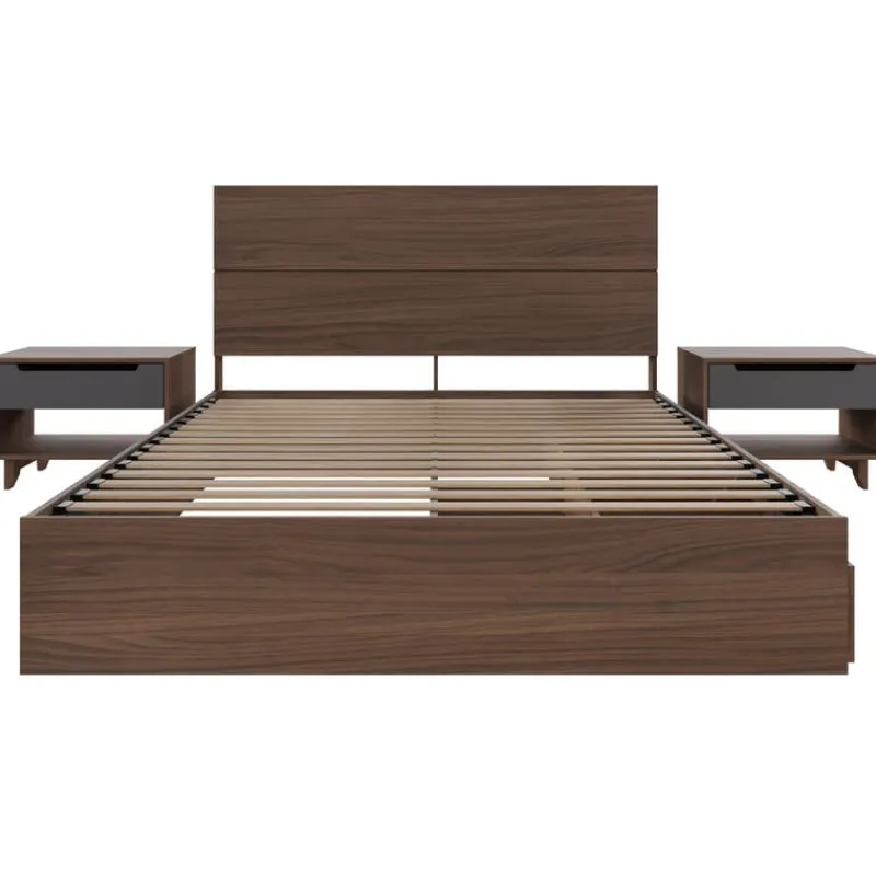 Nexera Queen 3-Drawer Storage Bedroom Set (60") - 4 pcs -