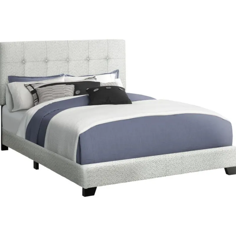 Monarch Queen Fabric Bed with Headboard (60") -