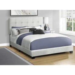 Monarch Queen Fabric Bed with Headboard (60") -