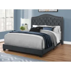 Monarch Queen Fabric Bed with Headboard (60