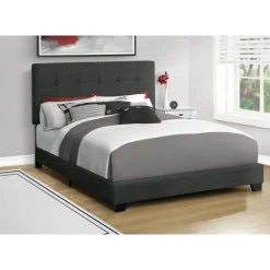 Monarch Queen Fabric Bed with Headboard (60