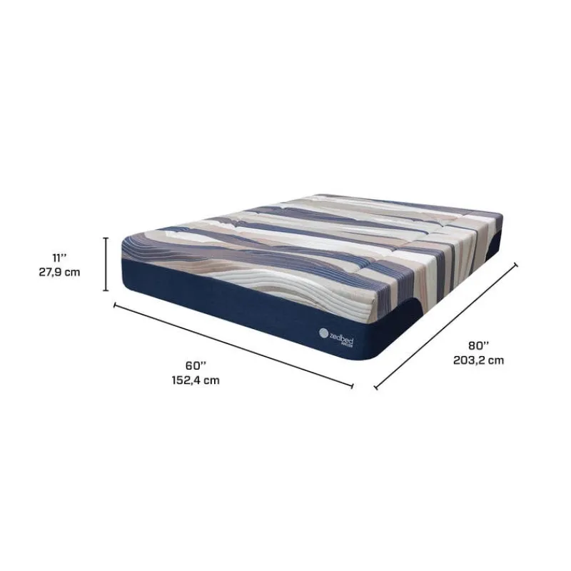 ZedBed Queen Firm Mattress with Pocket Coils - 60"