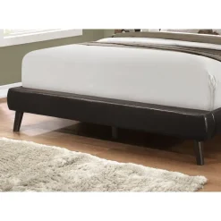 Monarch Queen Leather-Look Bed with Headboard (60
